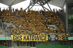 WARSZAWA 10.08.2025MECZ 4. KOLEJKA PKO EKSTRAKLASA SEZON 2025/26 --- POLISH FOOTBALL TOP LEAGUE MATCH: LEGIA WARSZAWA - GKS KATOWICEKIBICE GKS KATOWICEFOT. KRZYSZTOF HELIOS/400MM